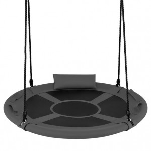 Sūpynės - gandro lizdas 100 cm, su pagalvėle iki 150 kg (Pilkas)